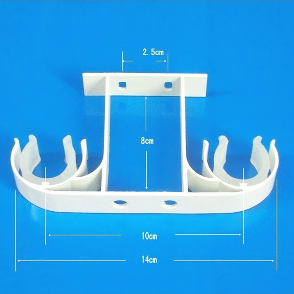 2x draperier av aluminiumlegering dubbel stav stödfäste gardinstångshållare väggmonterade fästen gardin dekorativa tillbehör