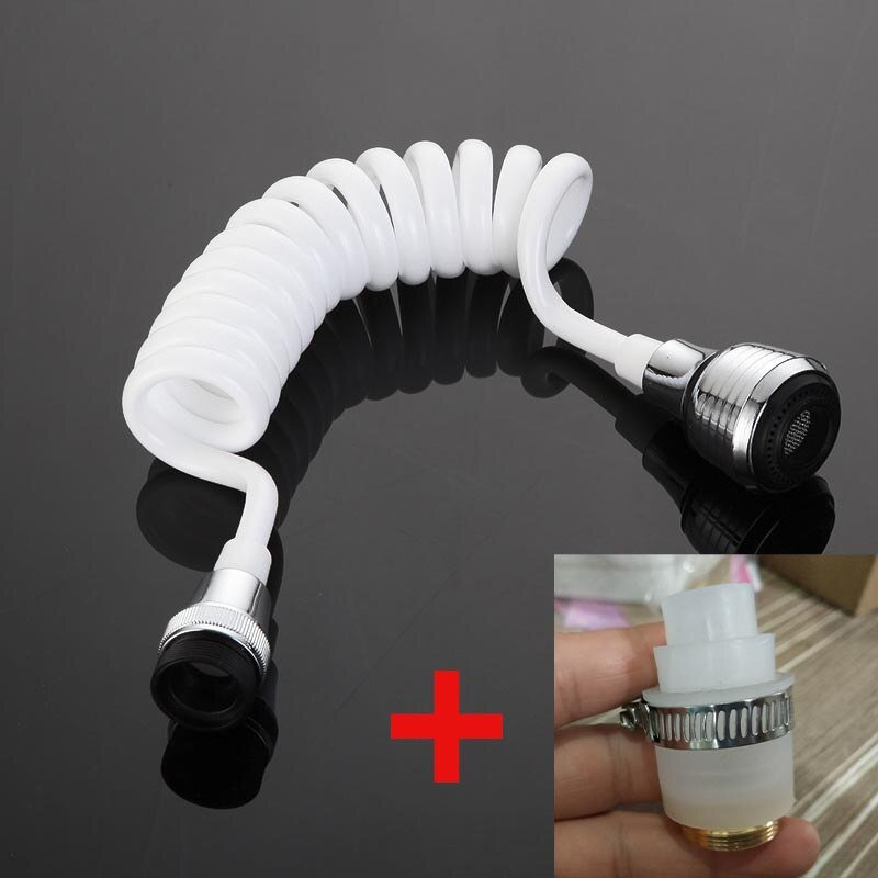 Adjustable Kitchen Faucet Extension Tube 360 Rotate Water Saving Tap Extender Adapter Nozzle Set for Bathroom Toilet Accessories: 1 set
