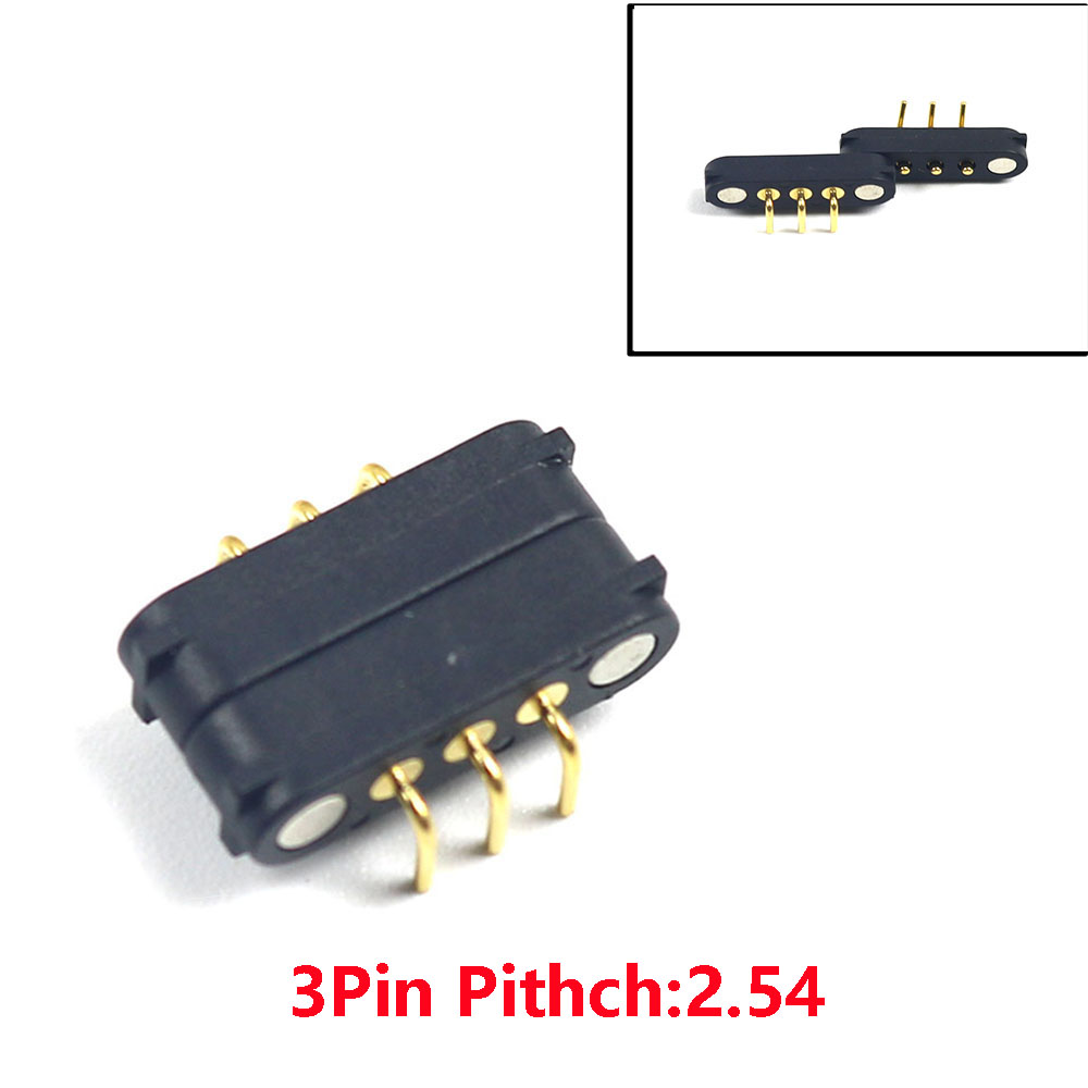 1Pair Magnetic Pogo Pin Connector 2A 36V 2/3Pin 4Pin 5 Pin Spring-Loaded Male Female 2.54 MM Spring Loaded DC Power Charge Probe: Brown