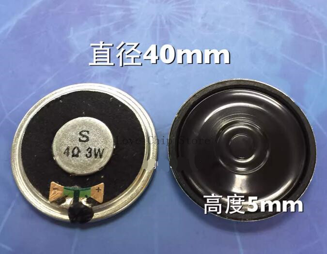 2 STKS ultradunne Mini speaker 4/8 ohm 3 watt 2 W 3 W 8R 4R speaker Diameter 40 MM 4 CM dikte 5.5 MM Luidspreker: Sky Blue