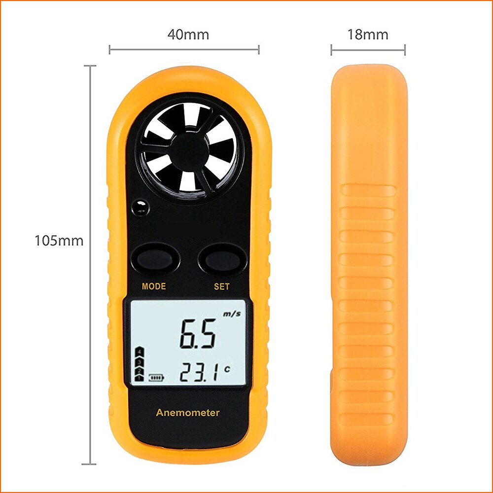 Anemometer Portable Anemometro Thermometer GM816 Wind Speed Gauge Meter Windmeter 30m/s LCD Digital Hand-held Anemometer