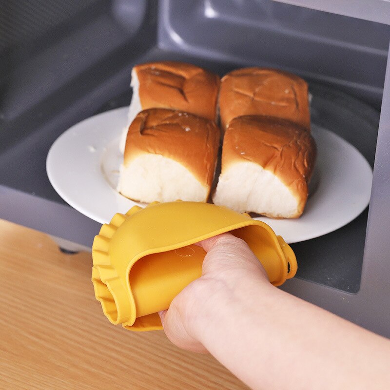 High Temperature Pot Bowl Anti Scalding Gloves Kitchen Household Gadget Accessories Silicone Insulation Clip Oven Mitts