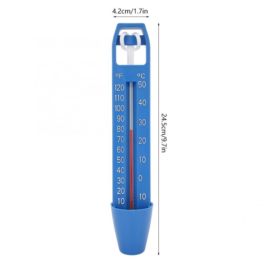 Pooltermometer 2 stk 24.5 x 4.2cm svømmebassin flydende termometer temperaturmåler til spa sauna fjeder svømmebassin