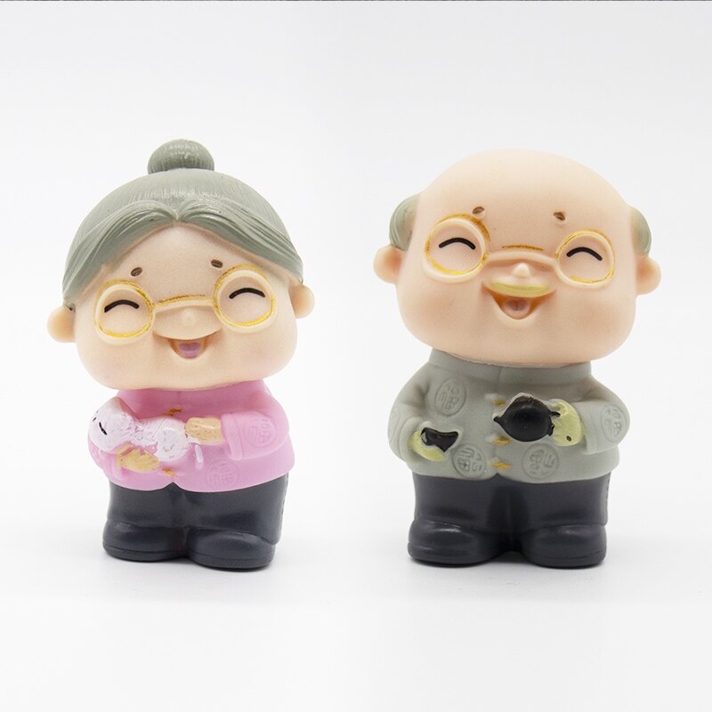 Cake Topper for Grandpa Grandma Chinese Longevity Family Birthday Cake Decorations