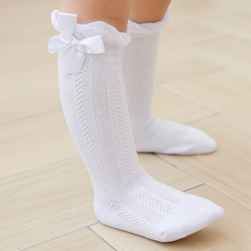 10 paia arco bambini scarpe lunghe calzini bambini ragazze ginocchio alto balletto Dancewear roba per bambini all&#39;ingrosso