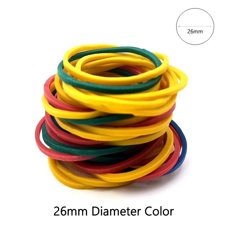 26Mm 40Mm 60Mm Diameter 3 Specificaties Mix Colorhigh Elasticiteit Magische Training Rubber String Rubber Band Van Briefpapier houder: 26mm