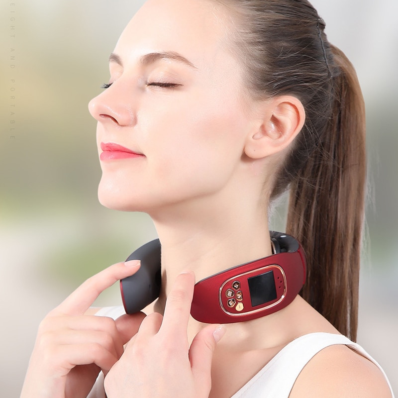 Massage en ontspanning nekmassage apparaat intelligente elektrische draadloze cervicale massage apparaat body shock pulse verlichting vermoeidheid massage apparaat