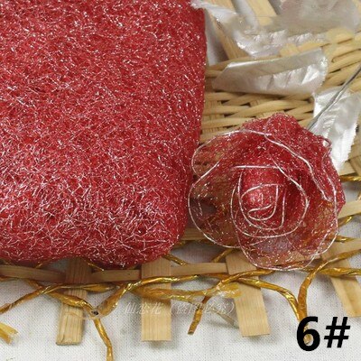 1pcs Making Flower Stocking Gold/Silver Silk Flower Accessories Decor DIY Nylon Flower Material Artificial Flower For Wedding: 6