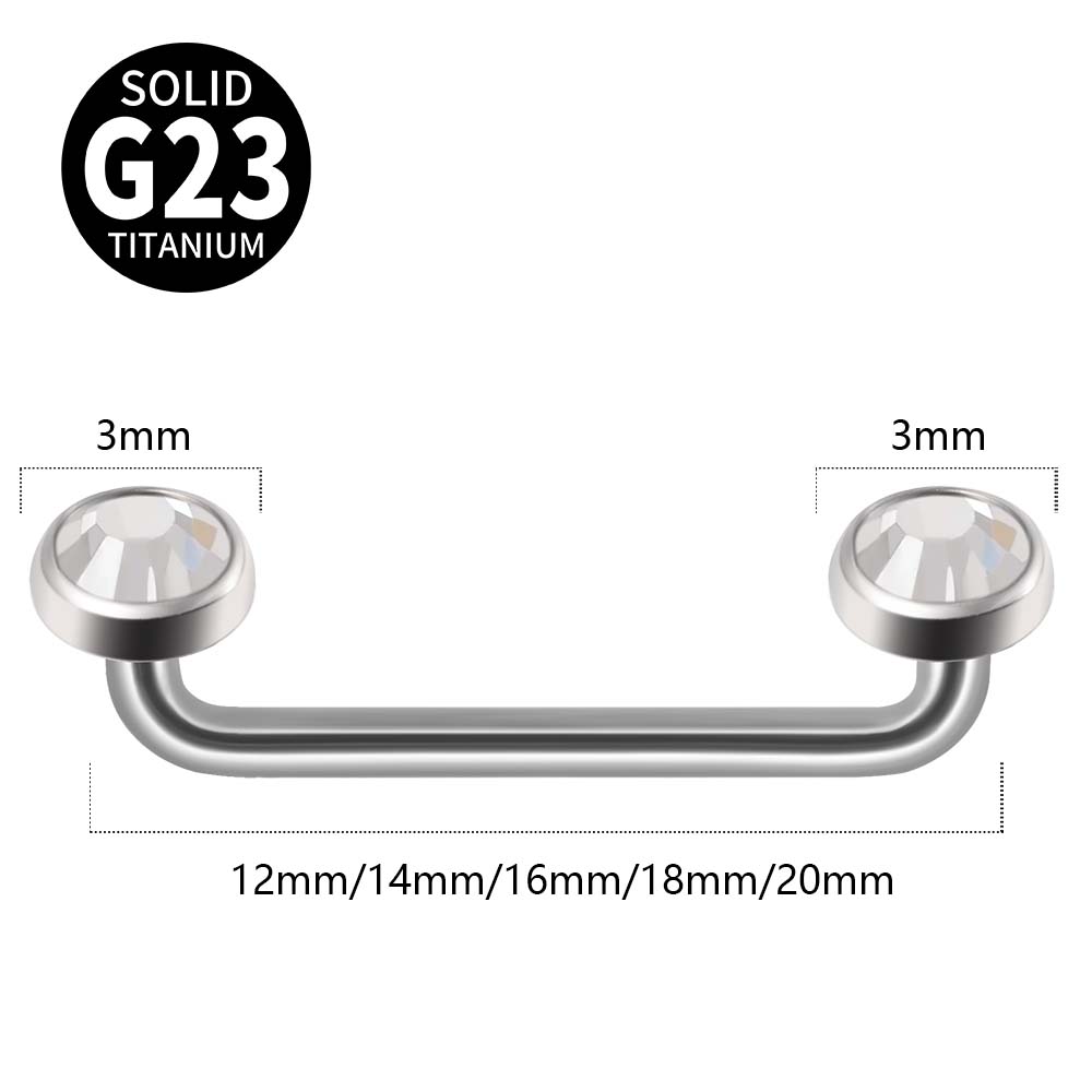 1PC G23 Titanium Surface Piercings Double Ball Staple Dermal Anchor14G Internal Threaded Cone Micro Dermal Anchors Bar Jewelry