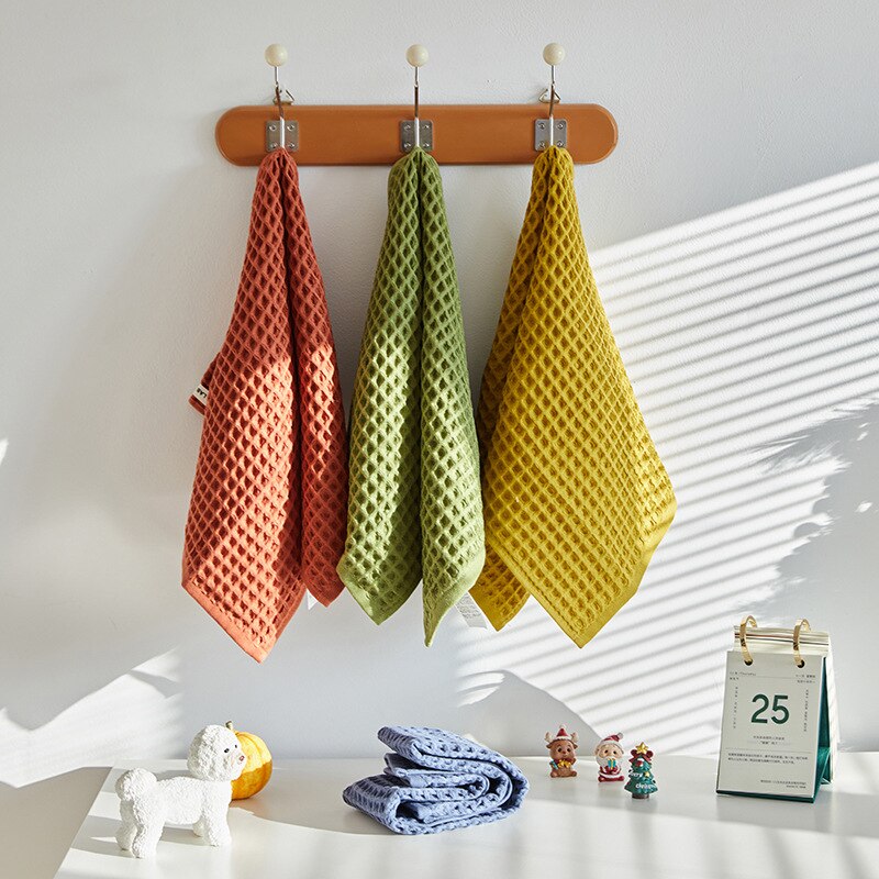 Long staple cotton face washing square towel face towel bath towel beach towel cover blanket honeycomb mesh large waffle towel