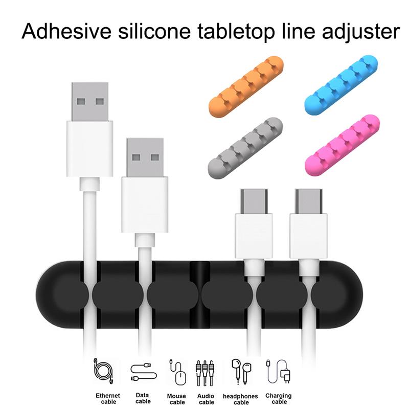 5-Hafen Kabel Wickler Kopfhörer CBS Kabel Veranstalter Draht Lagerung Silizium Ladegerät Kabel Halfter Clips für Daten kabel kopfhörer kabel