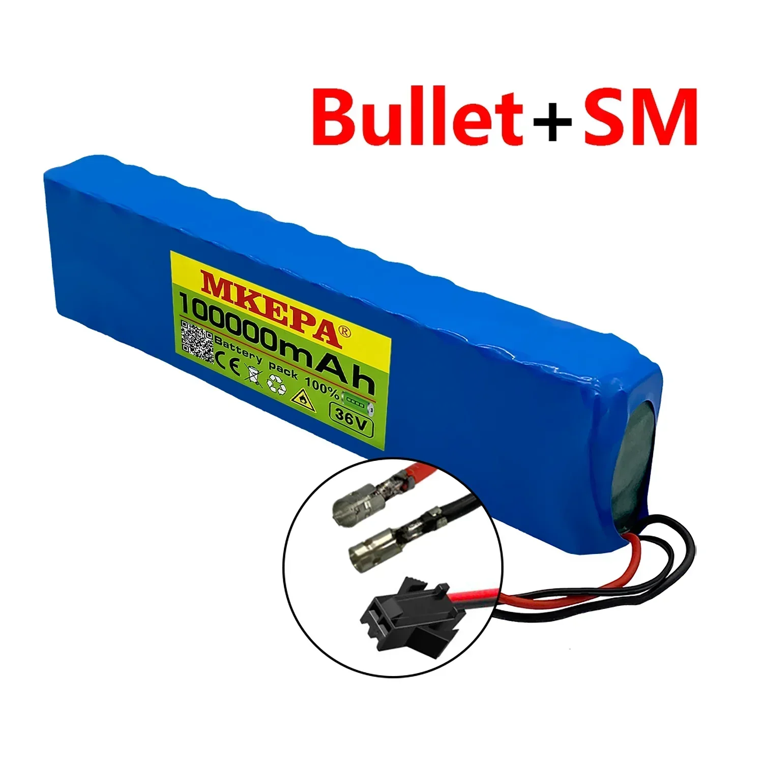 36V 100Ah 18650 akumulator litowy wielokrotnego ładowania 10S3P 1000W zmodyfikowana moc rower skuter pojazd elektryczny z BMS: Pomarańczowy