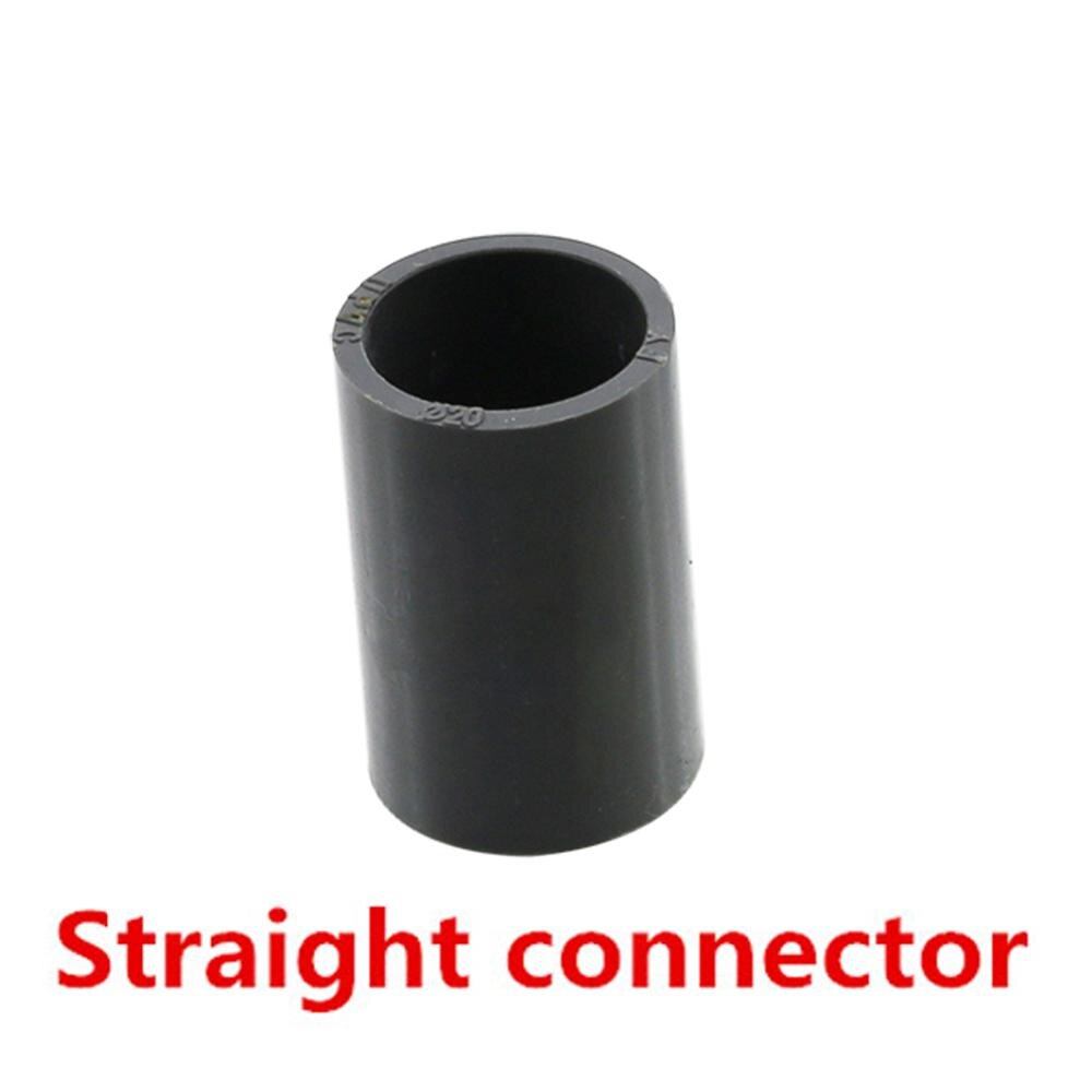Grey PVC Pipe Connector Inner Diameter 20mm Pipe Connector Garden Water Pipe Joint Adapter Elbow Straight Cross Tee Couplings: Straight connector