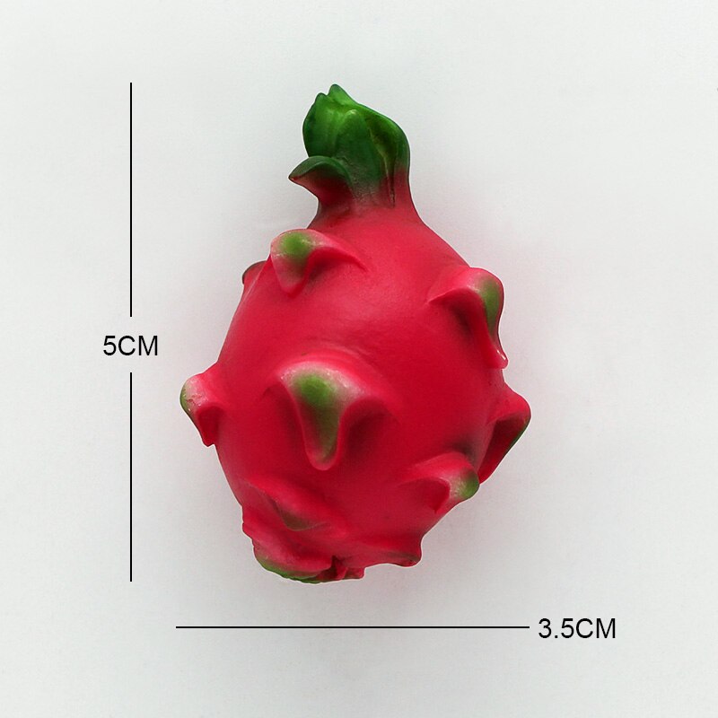 Simulation food 3D fridge magnets magnetic refrigerator paste fruit bread dragon fruit Hami melon ice cream egg home decoration