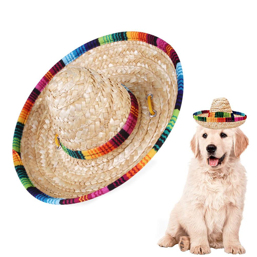 Kreatywne mini psy domowe słomkowy kapelusz sombrero kot niedz kapelusz impreza na plaży kapelusze słomkowe szczenięta w stylu hawajskim kapelusz psy koty akcesoria