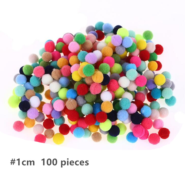 100 Stuks Pack 1 Cm Kleine Kleurrijk Bal Jongens Meisjes Speelgoed Kleuterschool Diy Handgemaakte Materialen Voor Kinderen Creatieve Materiaal BS94: Default Title