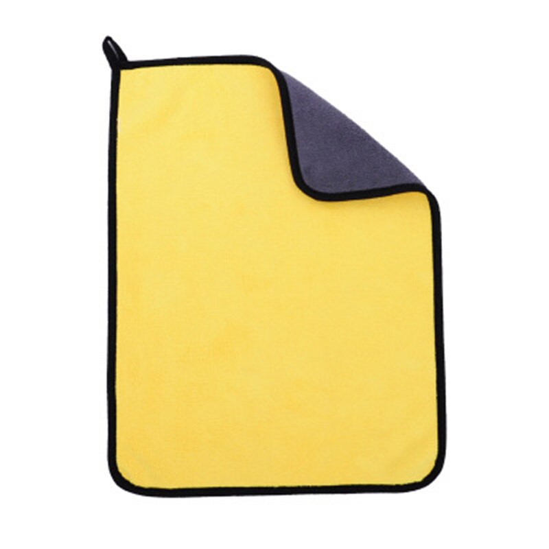 1Pc 600GSM Wasstraat Microfiber Handdoek Car Cleaning Drogen Doek Verf Zorg Doek Detaillering Auto Wassen Handdoek Reiniging Accessoires: yellow and gray / 30x40cm