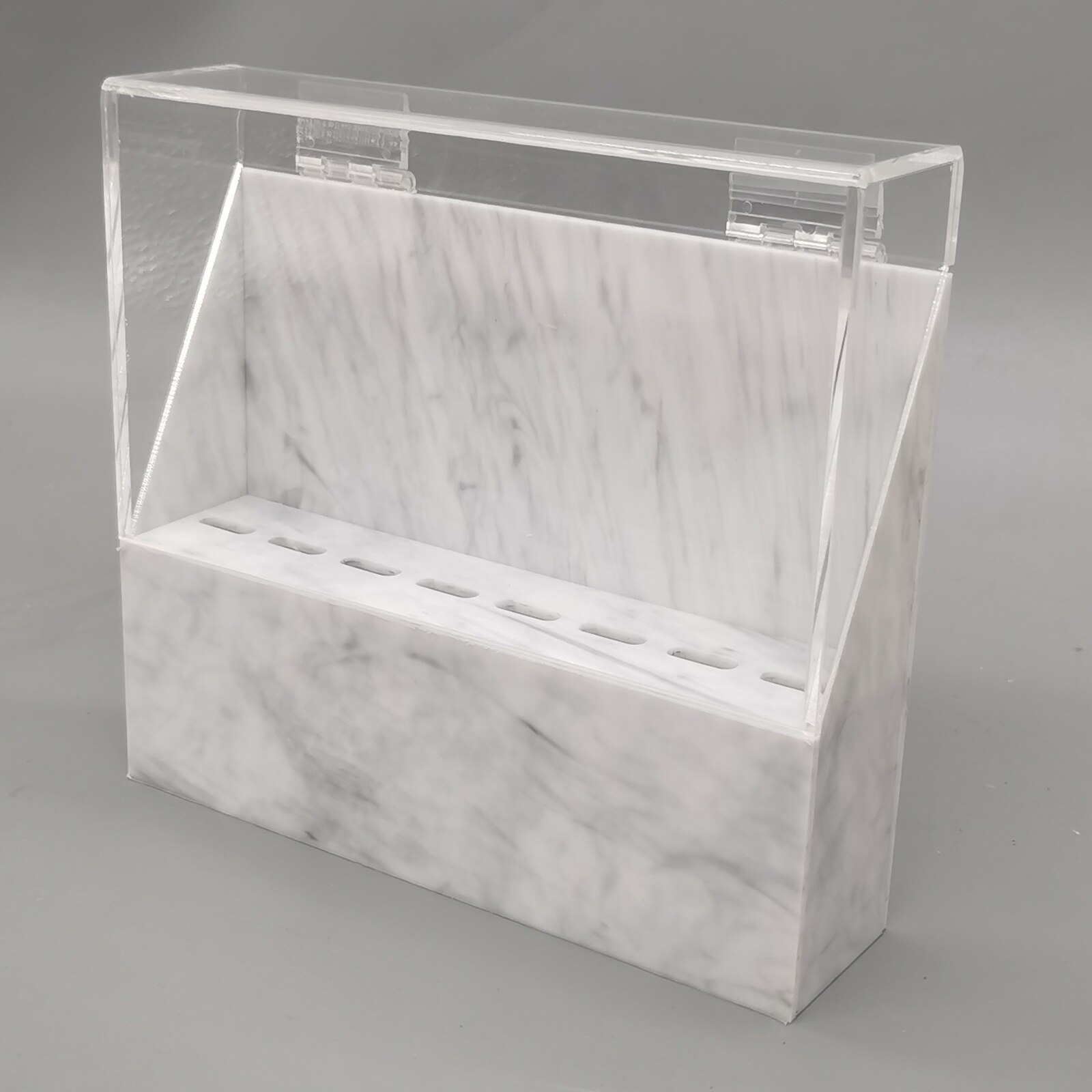 Acryl Clear Pincet Display Stand Met Cover Tweezer Opslag Plank Houder Organizer Rack: White