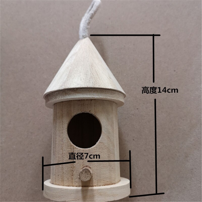 Bricolage en bois oiseau maison créative murale en bois en plein air oiseau nid nichoir en bois boîte: 5