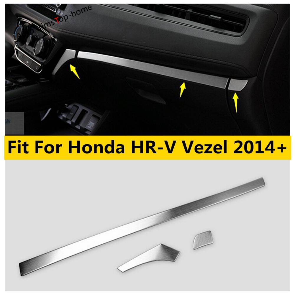 Yimaautotrims Rvs Interieur Voor Honda HR-V / Vezel - Dashboard Instrumentenpaneel Wrijven Strip Cover Trim