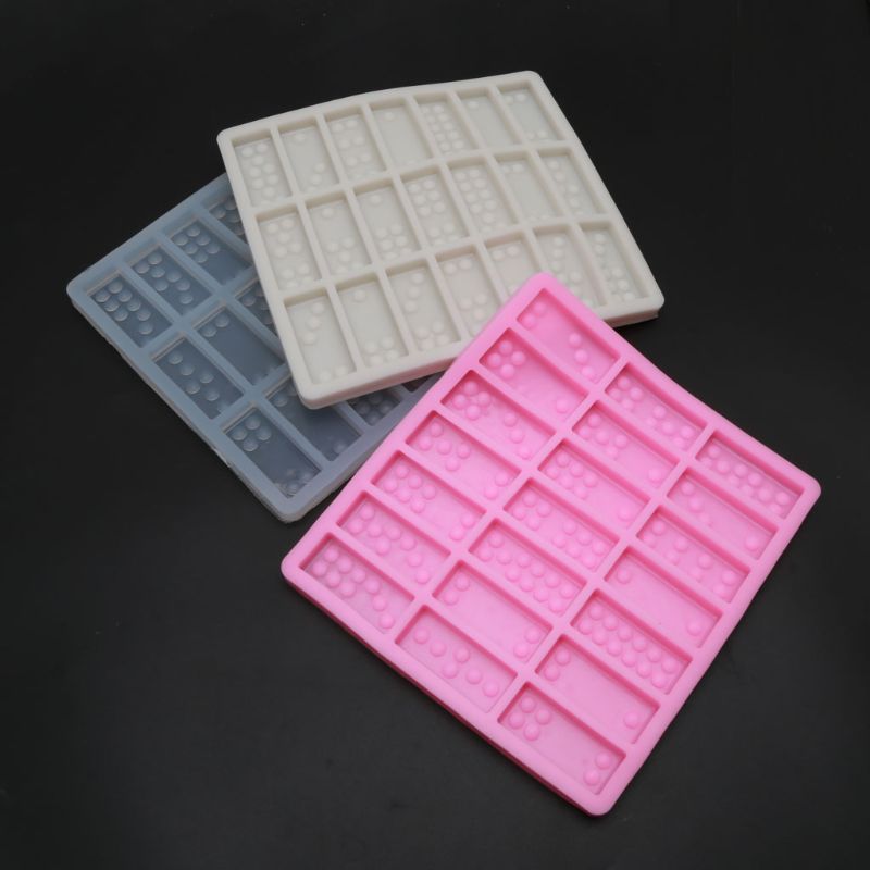 Silikone domino skimmel chokolade kage slik polymer ler domino epoxyharpiks skimmel domino spil casino sjov kunst håndværk