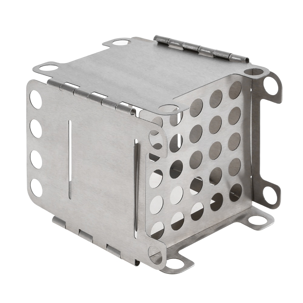 Portable Titanium Folding Wood Stove Outdoor Camping Stove Pocket Burner Cooking Backpacking Ultralight Wood Stove