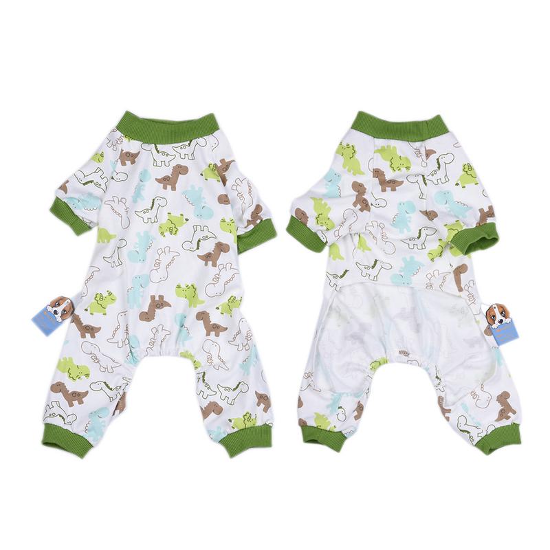 Hond Jumpsuits Overalls Kleding Zachte Katoenen Pyjama Dinosaurus Kleding Jumpsuit Voor Hond Puppy Slapen Doek Nachtkleding