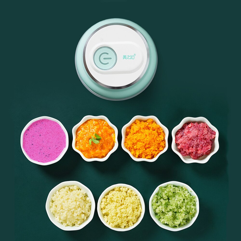 Kitchen Gadget Electric Meat Grinder Garlic Masher Machine Mini Crushed Food Vegetable Chopper Squeezer Garlic Artifact