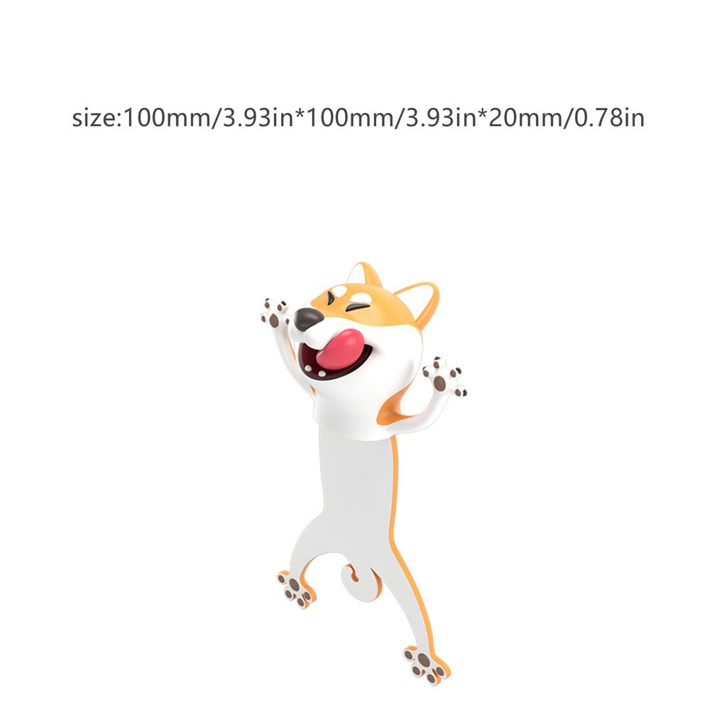 3D Stereo Cartoon Marker Animal Bookmarks Original Cute Cat PVC Material Funny Student School Stationery Bookmark