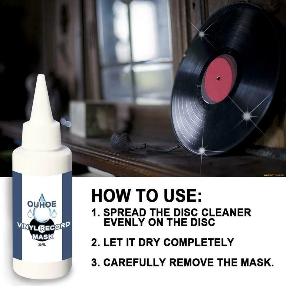 30/100Ml Vinyl Gekraak Remover Vinyl Record Cleaner Vloeistof Met Cleaner Borstel Helpt In Verminderen Pops En Gekraak