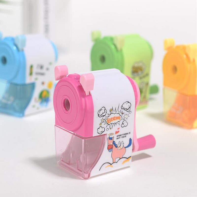 Hand Handkurbel Anspitzer Kreative Schreibwaren Multi Funktion Dreh Bleistift Spitzer Lernen Büro Liefert