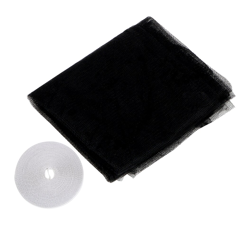 Mosquito Mesh Gordijn Protector Voor Keuken Deur Schermen Fly Mosquito Window Gaas Diy Zelfklevende Anti Klamboe: Black M