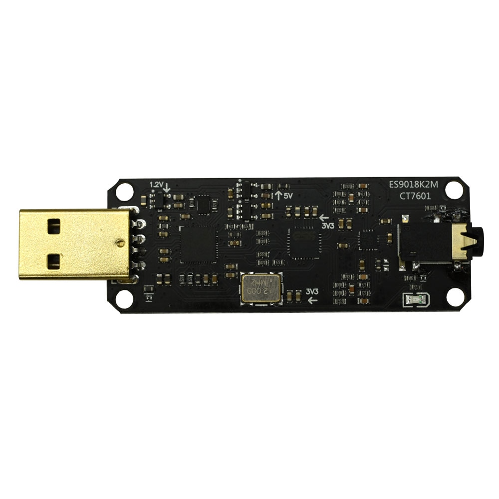 Tragbare CT7601 + ES9018K2M + MAX97220 DSD128 32bisschen/192KHZ USB DAC HiFi Externe Audio- Karte Decoder Für Computer Android telefon