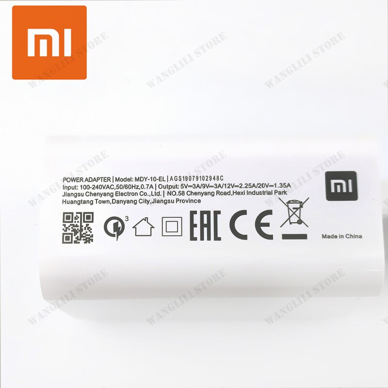 Xiaomi mi 10 ładowarka 27W oryginalny ue turbosprężarka ładowarka szybkie ładowanie adapter rodzaj usb c kabel robić mi 9 zawodowiec 9t redmi Uwaga 9s 8 9 K30