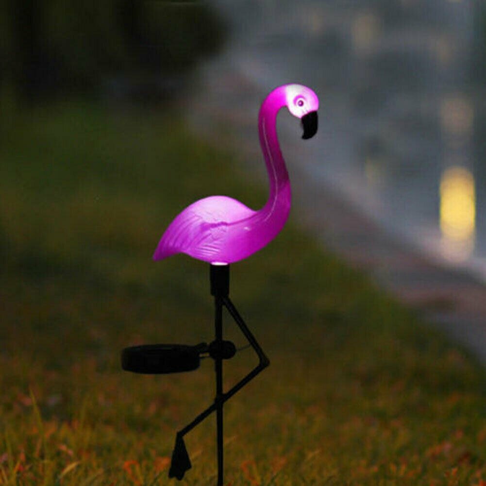 Solenergi lyserød flamingo græsplæne indretning haven stav landskabslampe udendørs lys boligindretning fest park glød værktøjer: Default Title