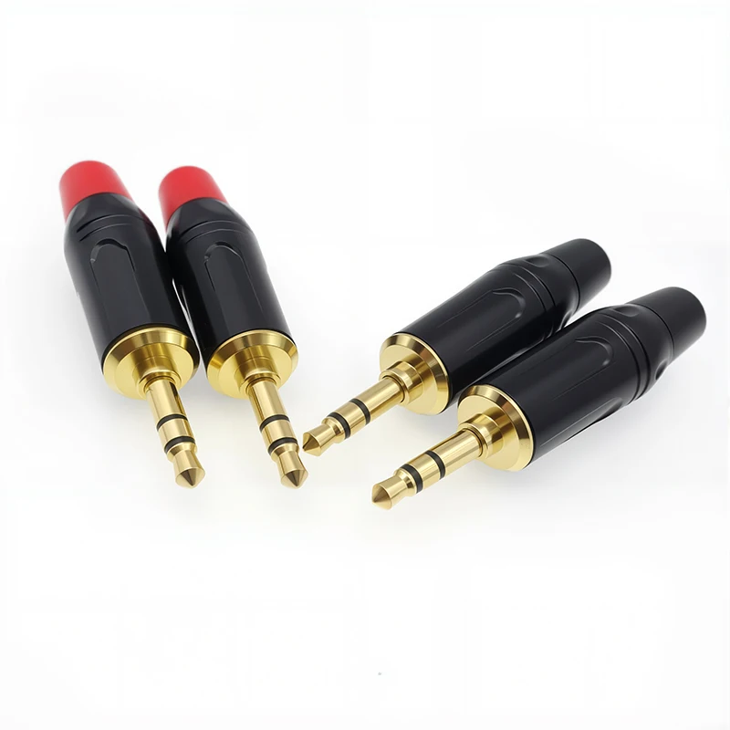 Conector de audio para auriculares de micrófono DIY chapado en oro con enchufe estéreo de 3,5 mm para conector de auriculares de 3,5 mm