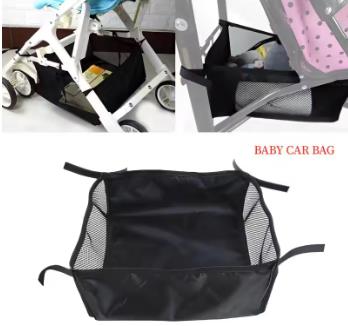 Portable baby stroller basket newborn hanging infant accessories stroller bottom organizer bag