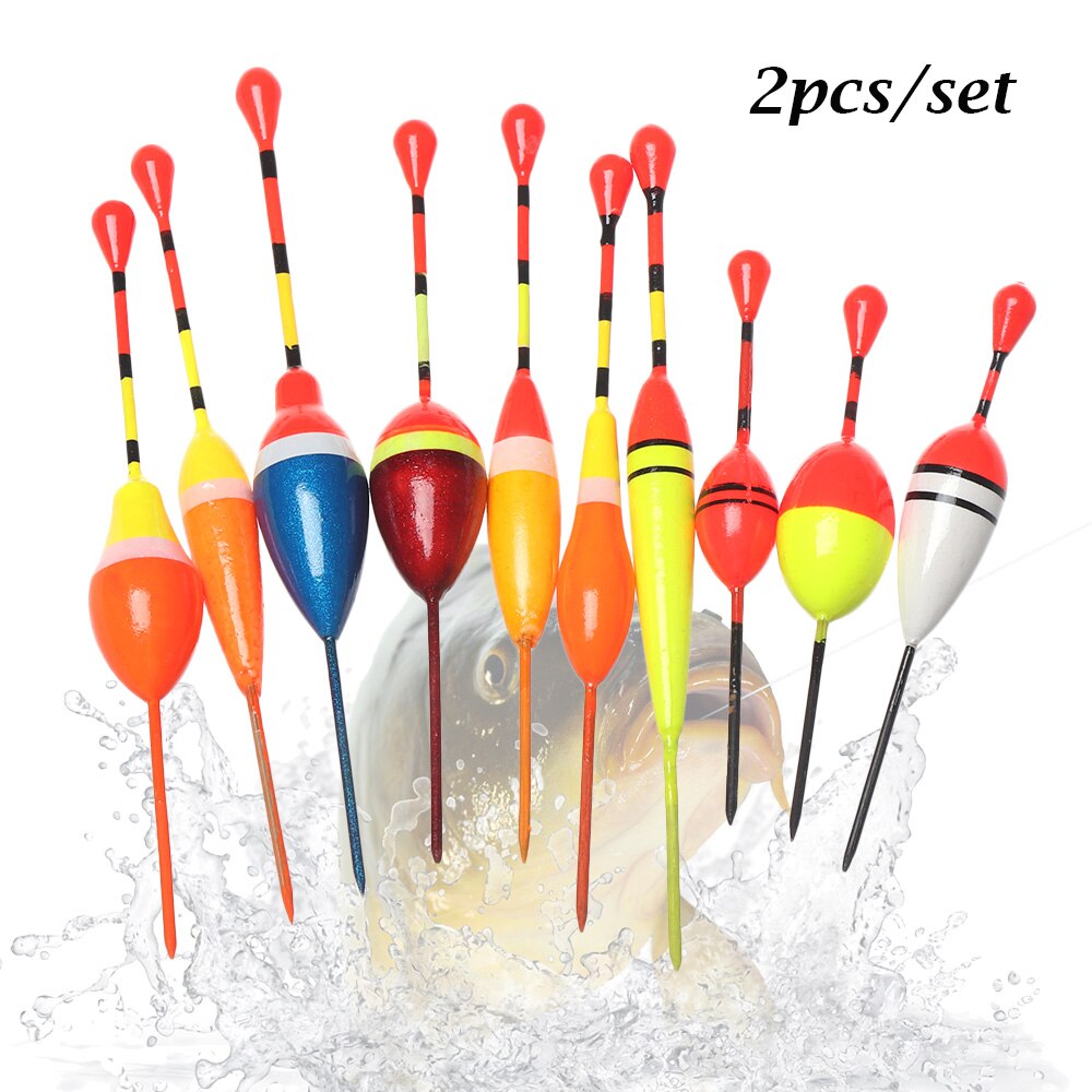 2Pcs Colorful Ice Fishing Floats Light Stick Float Bobber Fluctuate Foam Buoy Floats Indicator Outdoor Fishing Accessories
