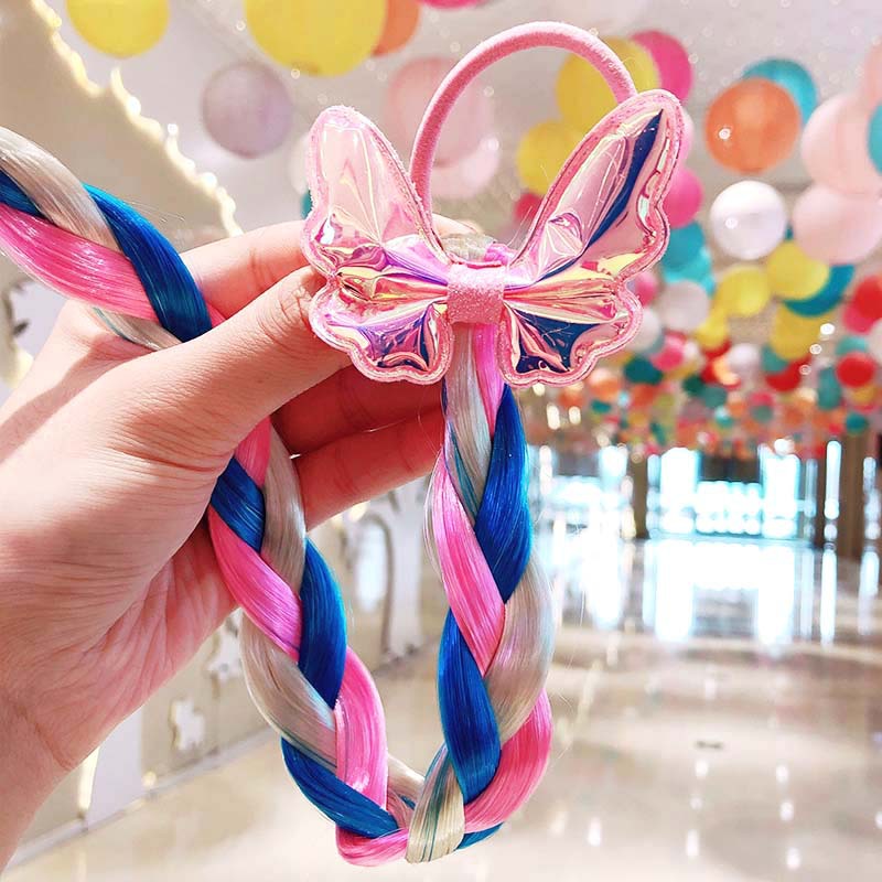 Haargummis mit einhorn-motiv für mädchen, süße bunte proücken, pferdeschwänze, prinzessinnen-haarschmuck, haaraccessoires für freundlicher: 2lp böGen