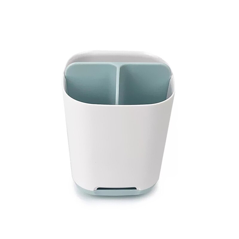 5 En 1 cepillo de dientes pasta de dientes funda, soporte brocha de maquillaje de afeitar soporte de cepillo de dientes eléctrico caja de almacenamiento para baño organizador soporte: Blue M