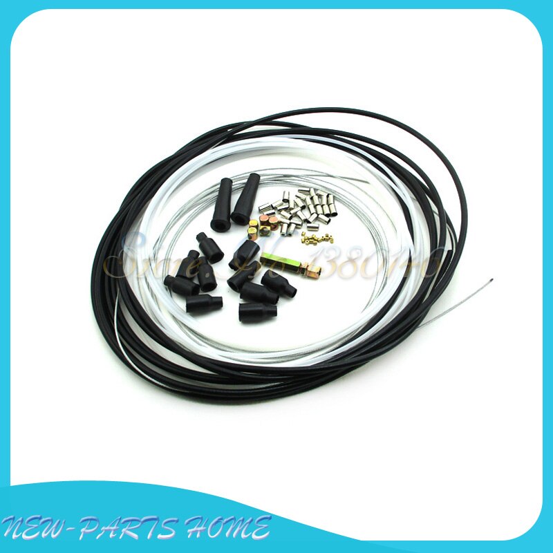 5 Metres Diy Throttle Cable Kit Nipples Ferrules Barrel Nipples Carb Neoprene Boots Mid-Adjuster