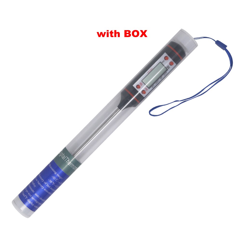 Digital Kitchen Thermometer Probe Meat Thermometer Cooking Food Meat BBQ Probe Temperature Meter EC16: with BOX