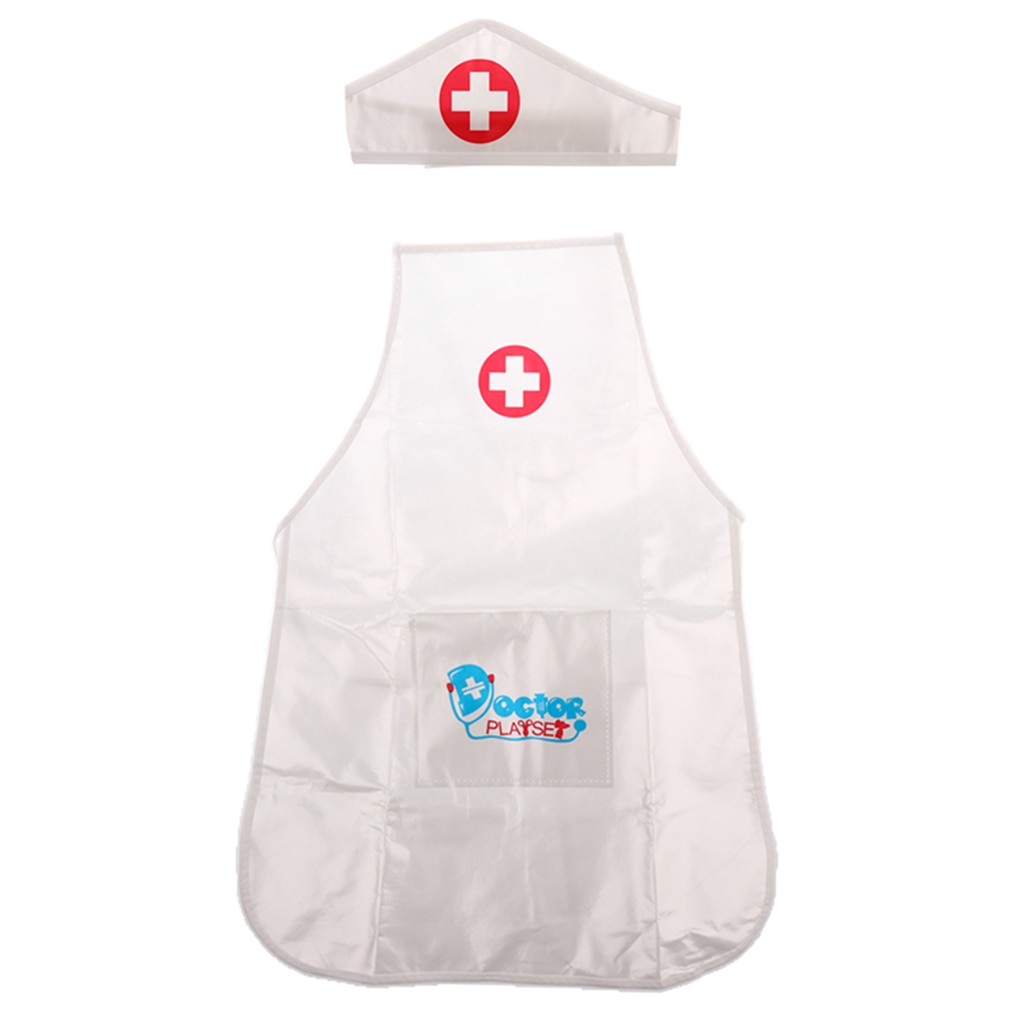 Abs plastic uniform kleding hoed kinderen doen alsof dokter rollenspel gereedschap accessoire leermiddelen