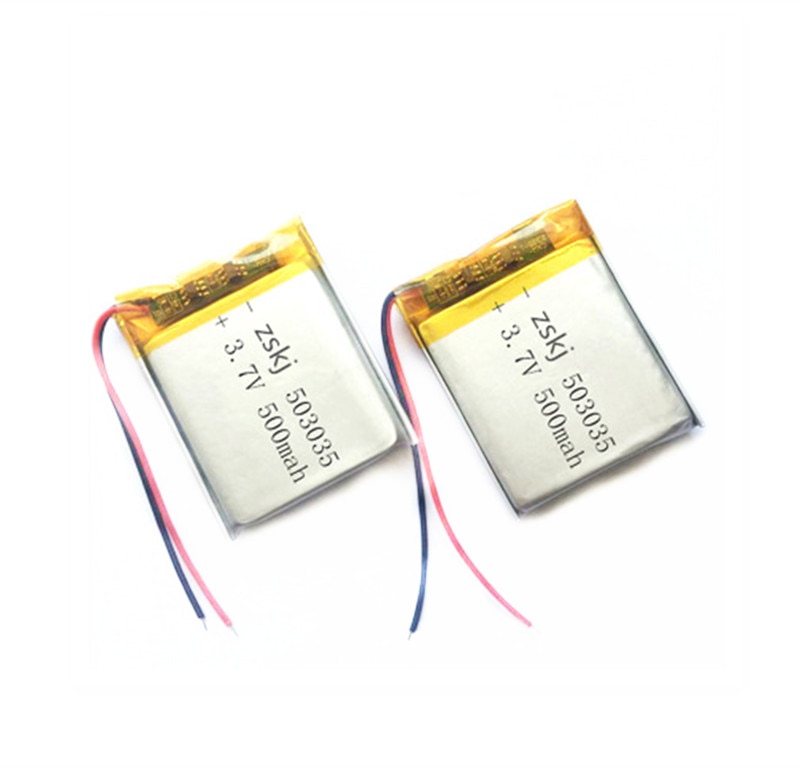 1/2Pcs 503035 3.7V 500mAh Lithium Polymeer Batterij 3.7V Volt Li po ion Lipo Oplaadbare batterijen voor MP3 DVD GPS Navigationtion