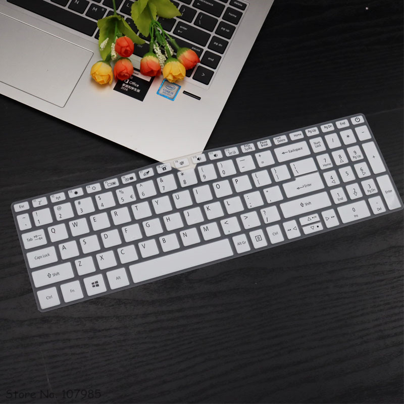 Housse de protection de clavier d&#39;ordinateur portable, pour Acer Aspire 3 A317-32 A317-33 A317-51 A317-51G A317-51K A317-51KG A317-52-37N 15.6 pouces: White