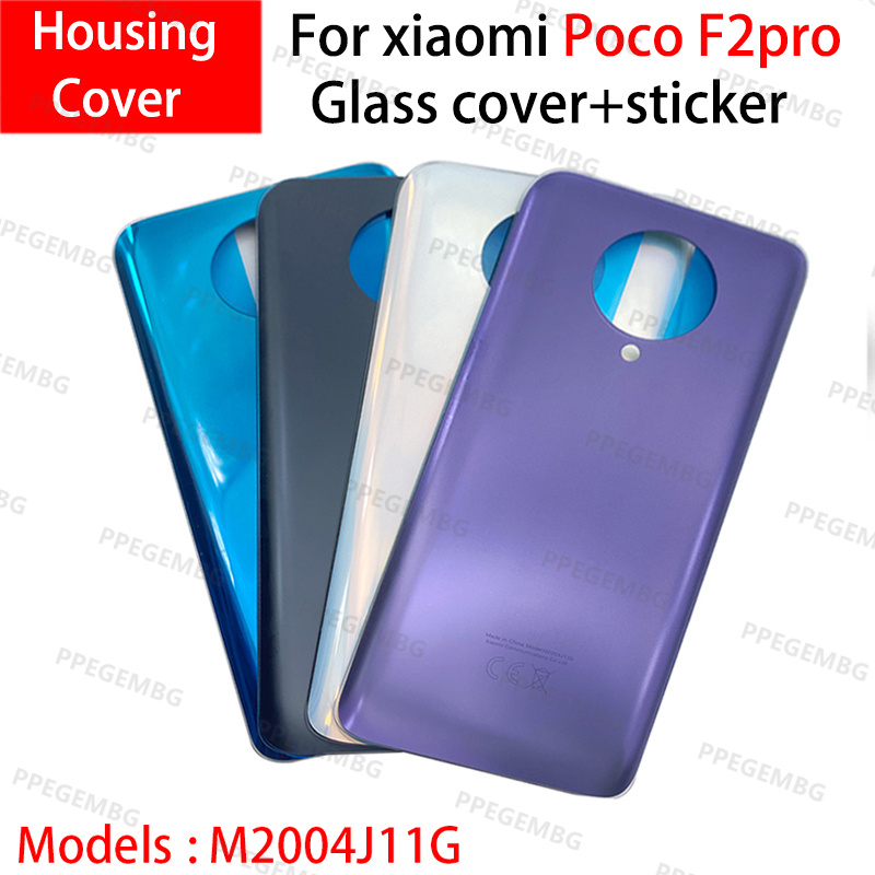 6.67 x akkudeckel-glasabdeckung für xiaomi poco  f2 pro  f2 rückseite) + kleber
