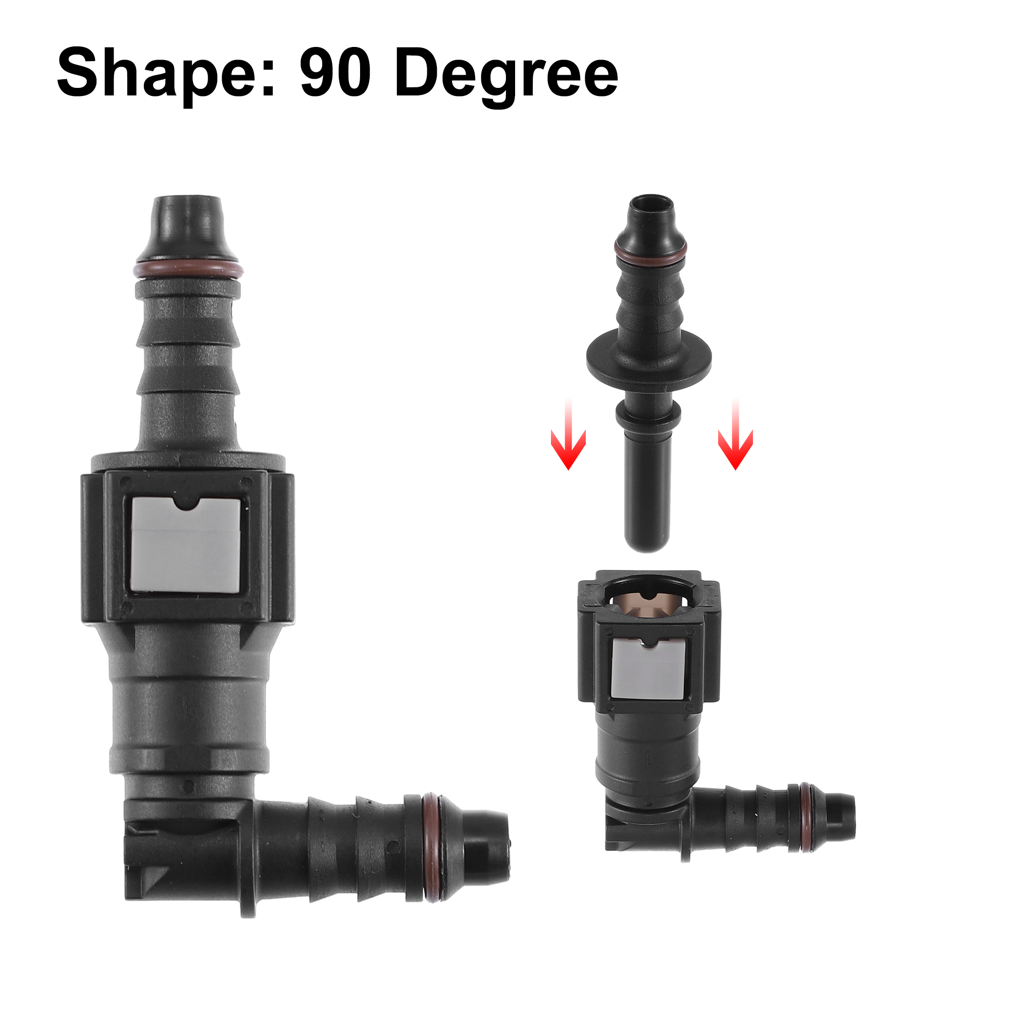 X autohaux 2 einstellen 4Stck 6,3mm 7,89mm 8mm 90 Grad Biegung Kraftstoff leitung Schlauch Schnell verschluss Anschluss Schlauch Kraftstoff leitung Kupplung