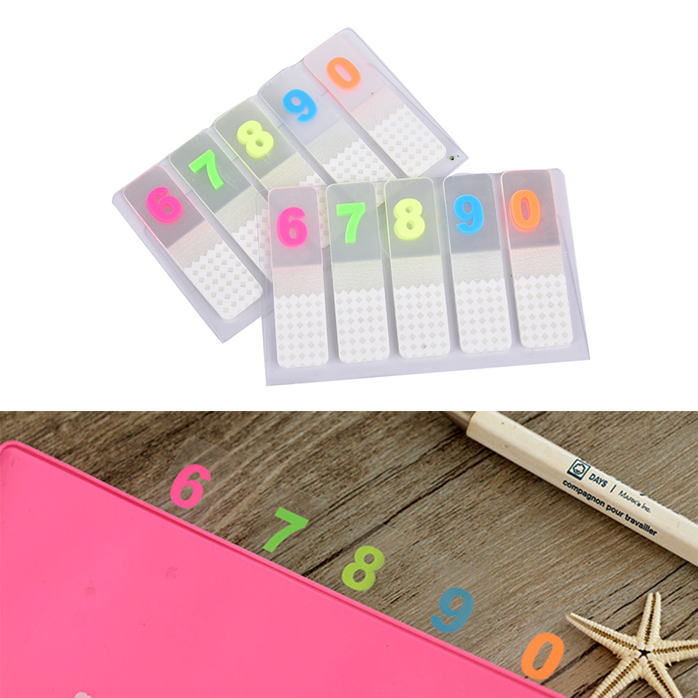 DIY 0-9 Nummer Leuke Kawaii Gekleurde Memo Pad Lovely Sticky Paper Note School Kantoor Koreaanse Briefpapier 1 STKS