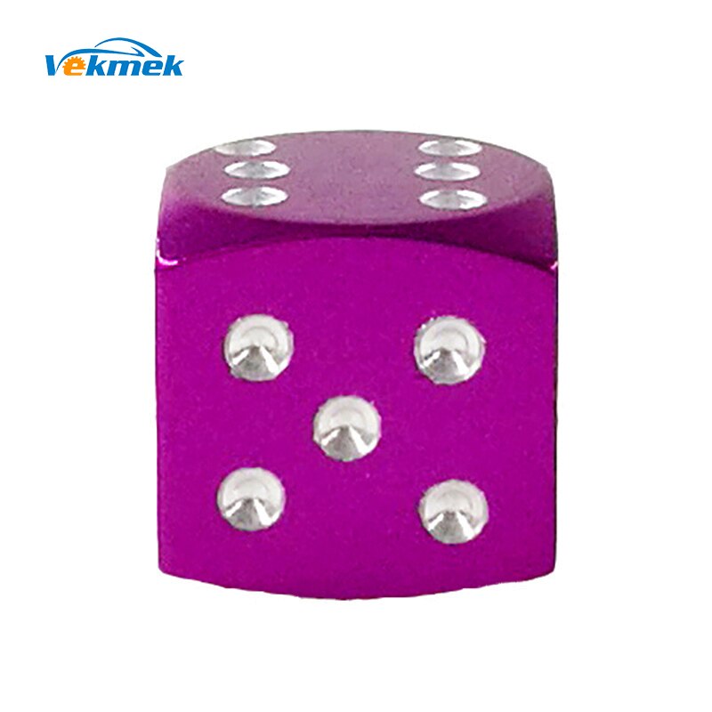 4pcs Dice Aluminum Tire Valve Caps for Auto Bike Motorcycle Boson Valve Stem Covers for US Valves Car Styling Parts Accessories