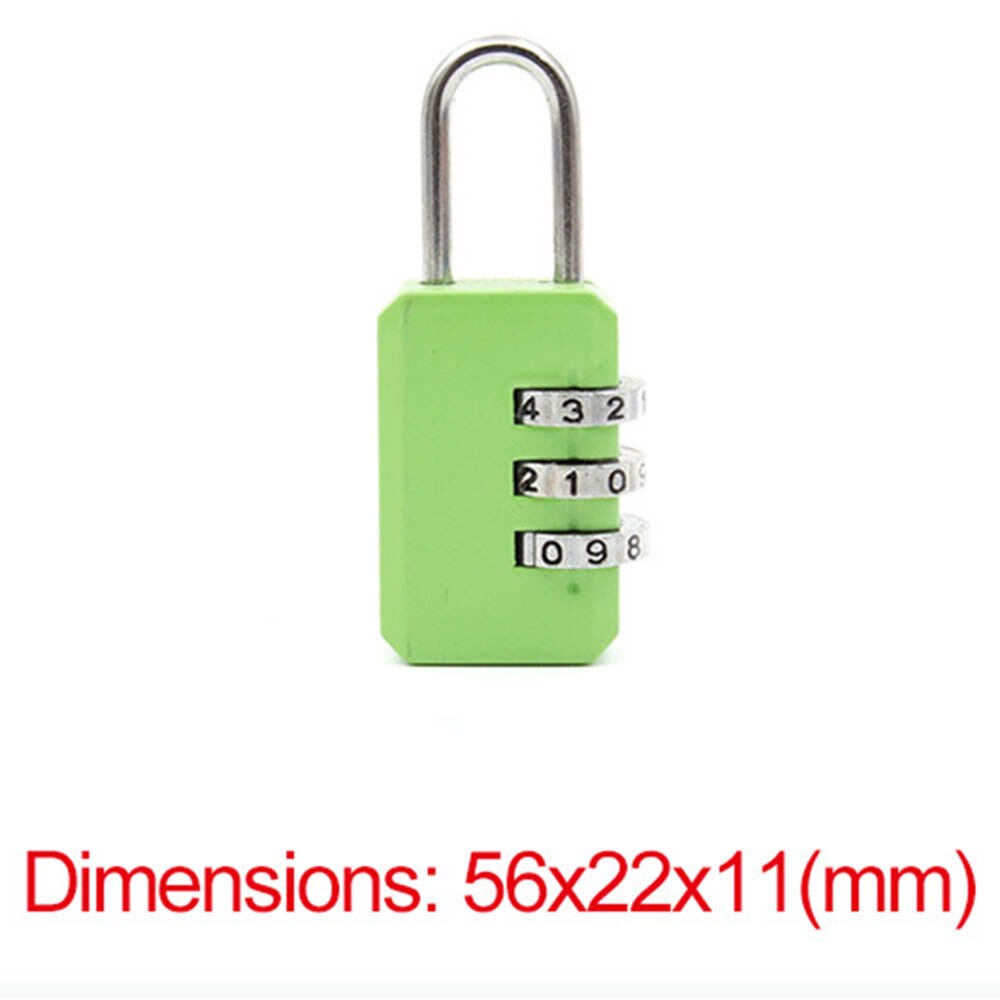 Nice 3 Digit Dial Combination Code Number Lock Padlock For Luggage Zipper Bag Backpack Handbag Suitcase Drawer durable Locks: green